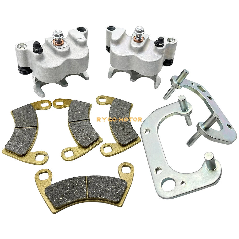 Front Brake Calipers & Pads for Polaris Ranger 500 570 700 Crew XP (2008–2022)