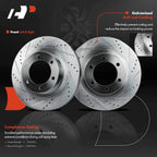 Front Side Drilled Brake Rotors for Toyota 4Runner Lexus GX470 (2003–2009)