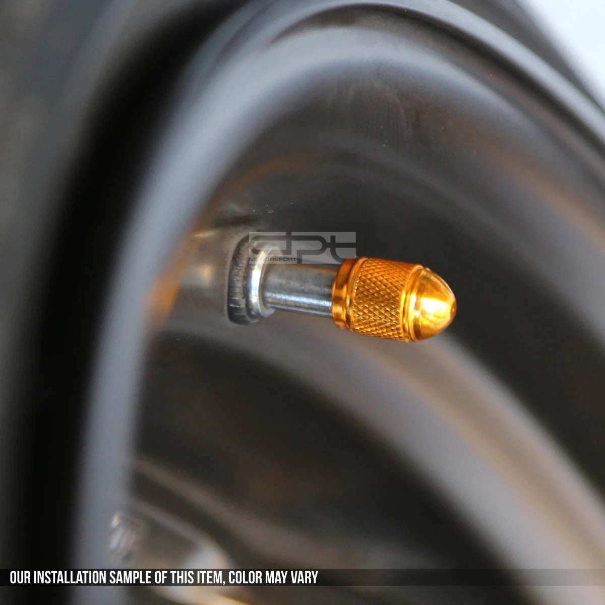 Set of 4 Aluminum Bullet Style Tire Rim Valve Stem Caps Gold for Universal