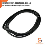 LH RH Front Door Weatherstrip Rubber Seal for Nissan Navara D22 (98-04)
