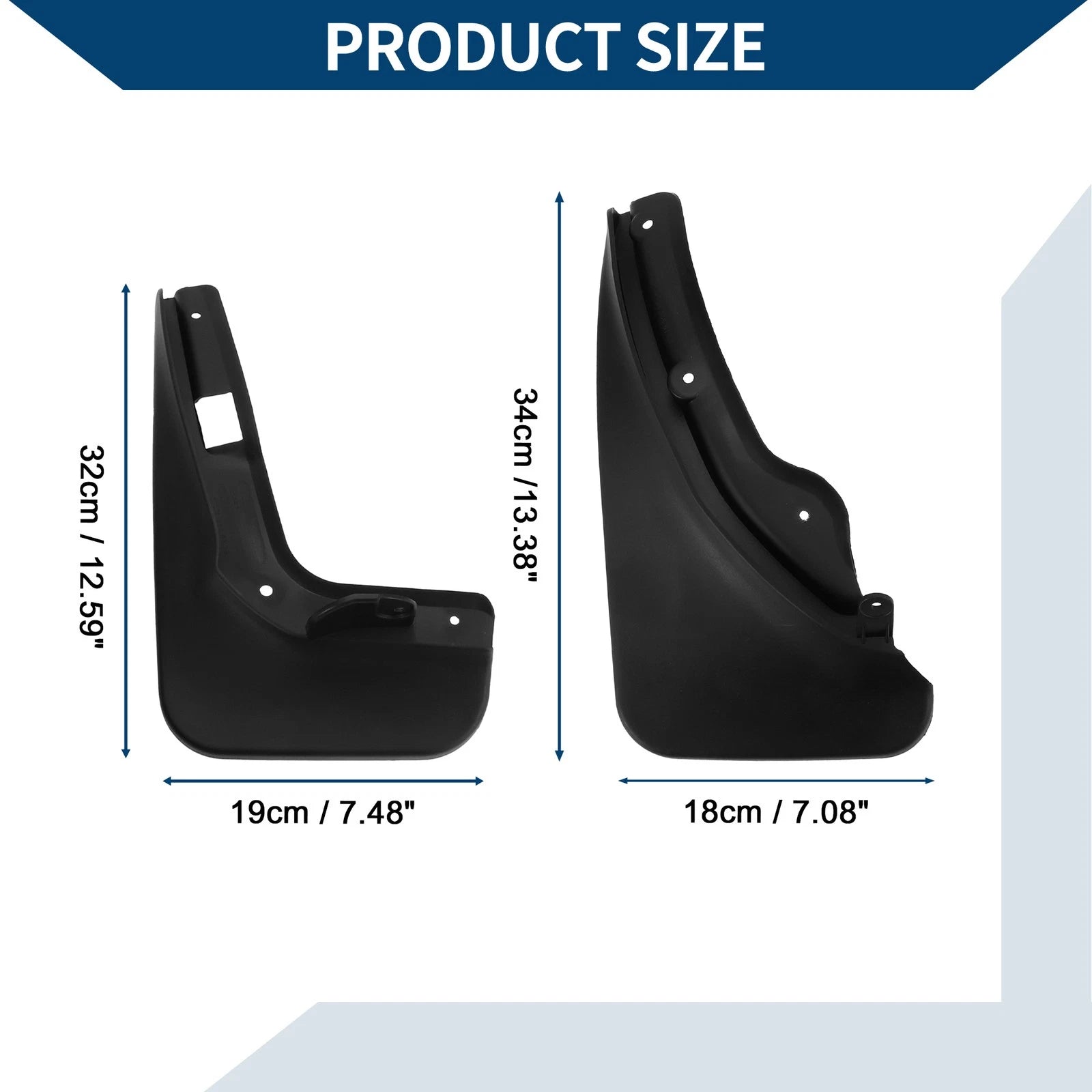 Set of 4 Mud Flaps Splash Guards for Mercedes-Benz C Class (2007–2011)