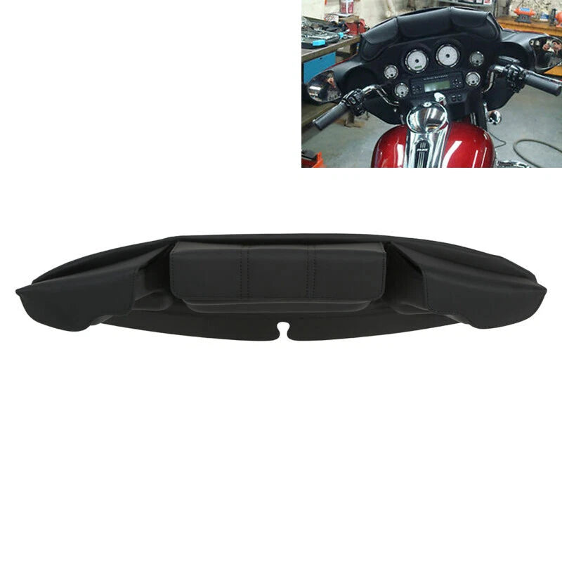 3 Pocket Windshield Bag Pouch for Harley Touring Electra Tri Glide (2014–2024)