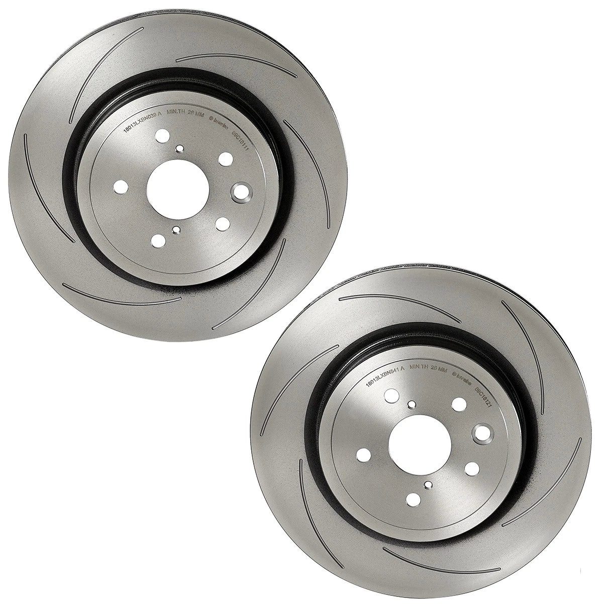 Brembo 2X Rear Slotted 345mm Brake Disc Rotors for Lexus GS F RC F (2016–2021)