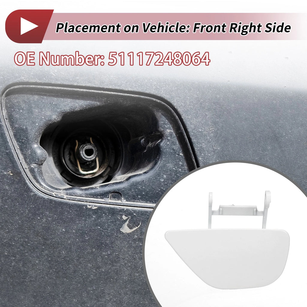Washer Nozzle Cover Cap No.51117248064 for BMW 535i GT (2010–2017) White