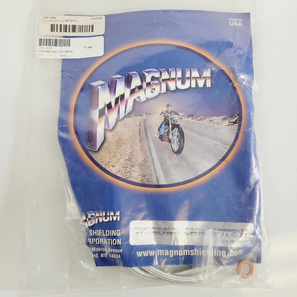 Magnum Sterling Chromite II Front Brake Line 38" AS37938 for Harley