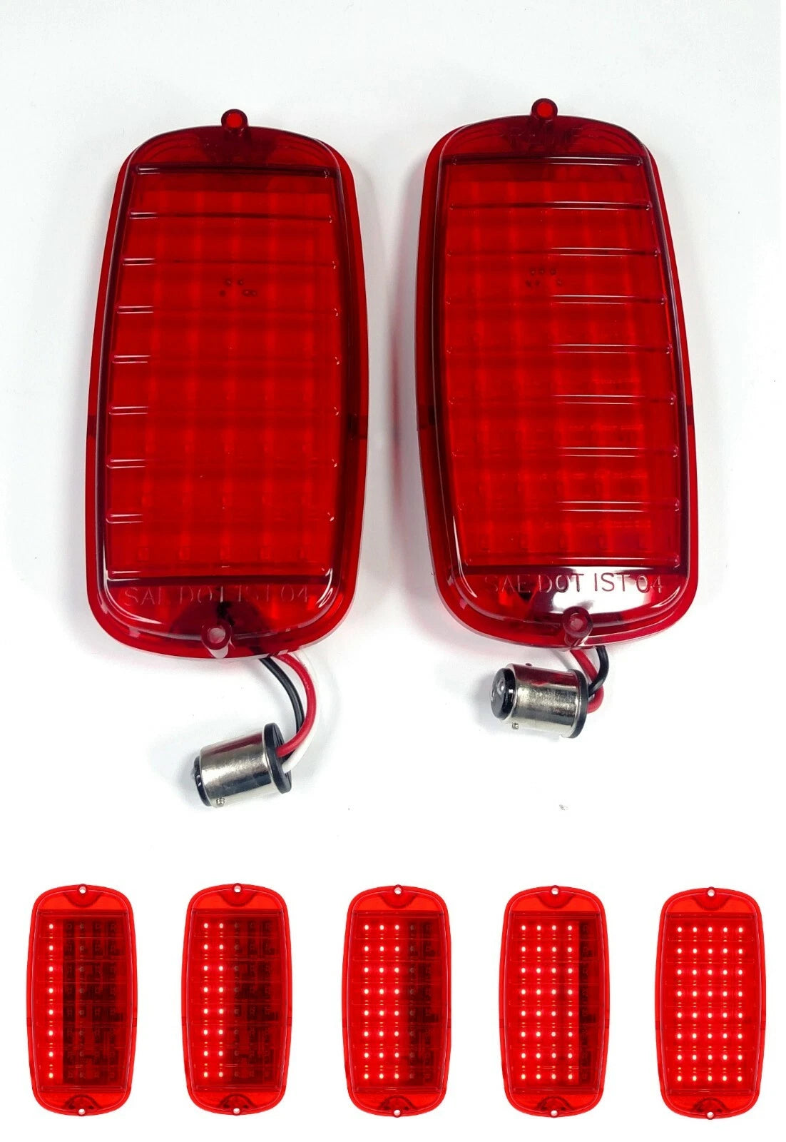Pair LED Sequential Tail Lights Replacement for 1960-1966 Chevy GMC Fleetside