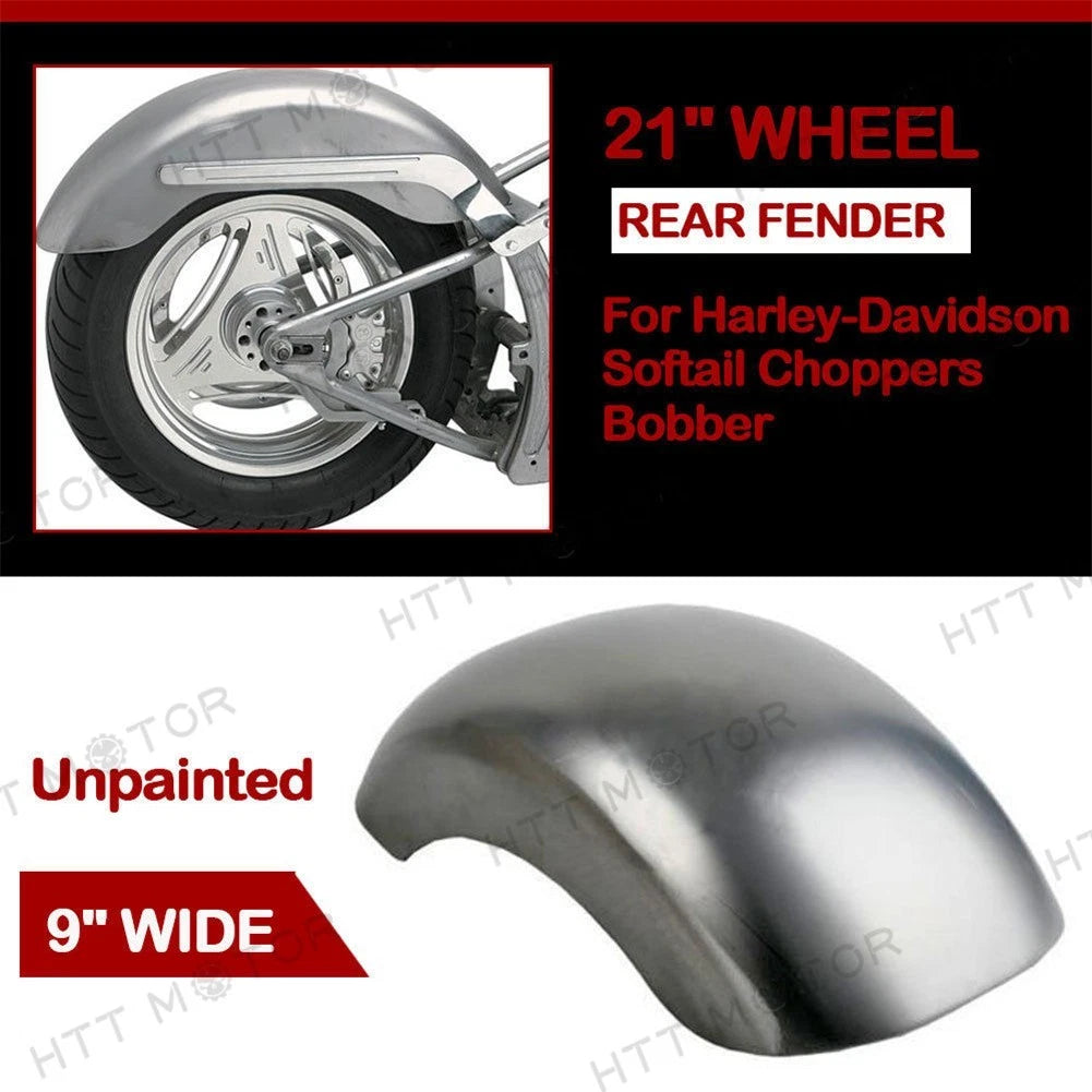 9" Wide Rear Fender for Harley-Davidson Softail (180-210mm Tires)