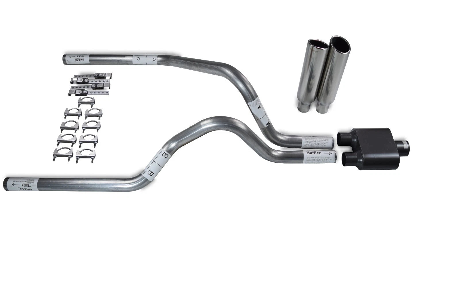 2.5" Dual Exhaust Kit with 1 Chamber Muffler for Dodge Dakota (1987–1996)