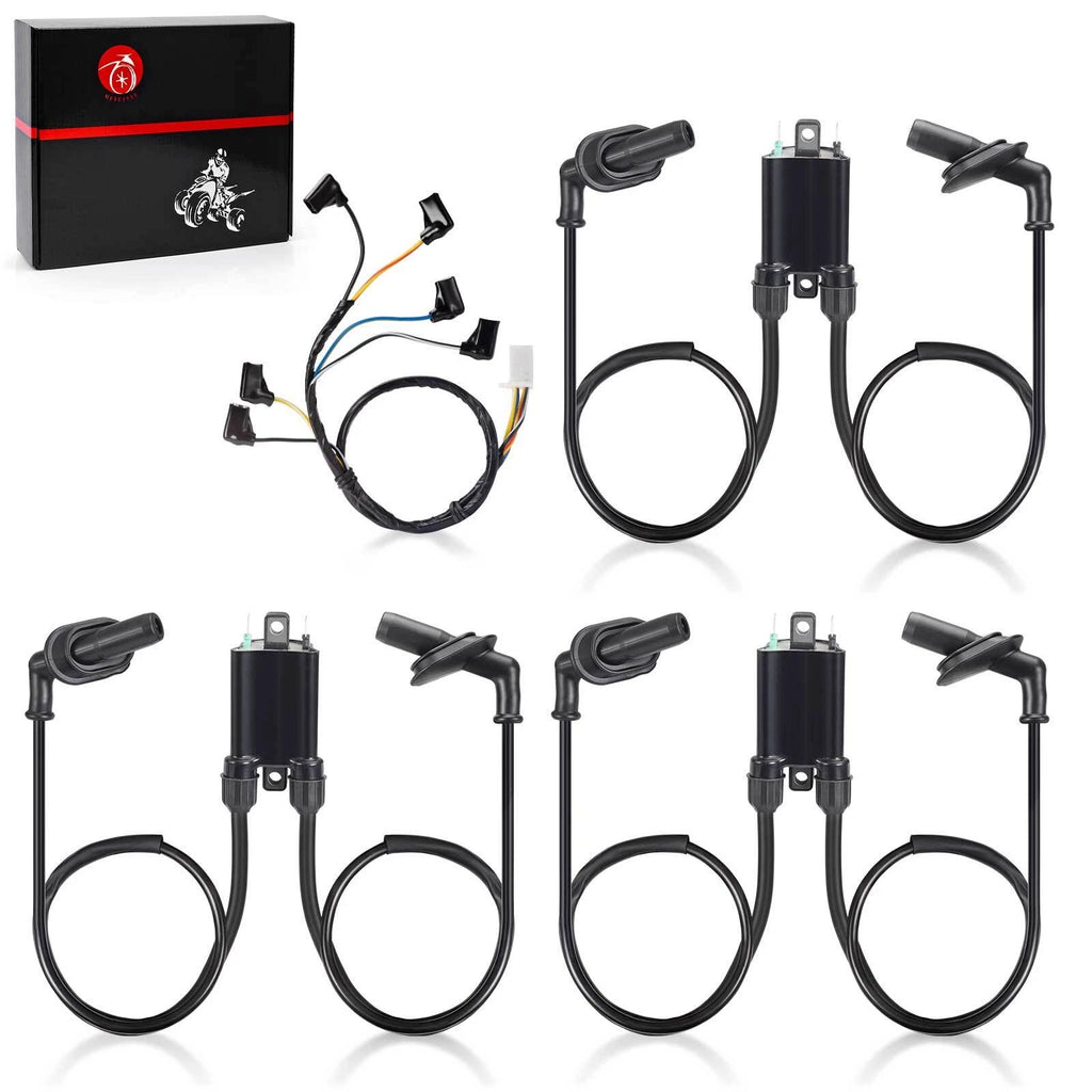 Set of 3 Ignition Coil Caps + Sub-Wires for Honda Gold Wing 1500 (1988–2000)