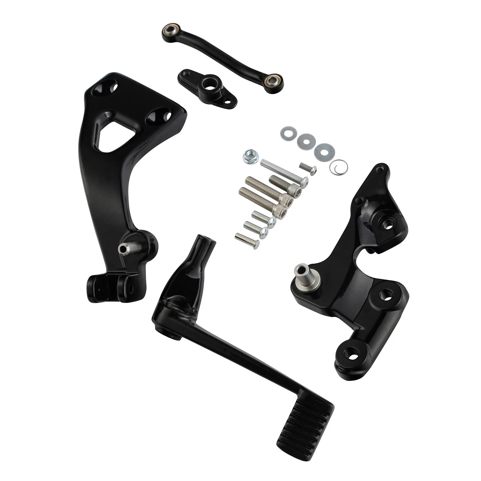 Black Mid Controls Brake Side for Harley Sport Glide FXFBS Fat Bob (2018–2025)