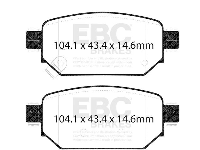 Rear Brake Pad Set for Mazda 3 (2017–2018) WP645JR