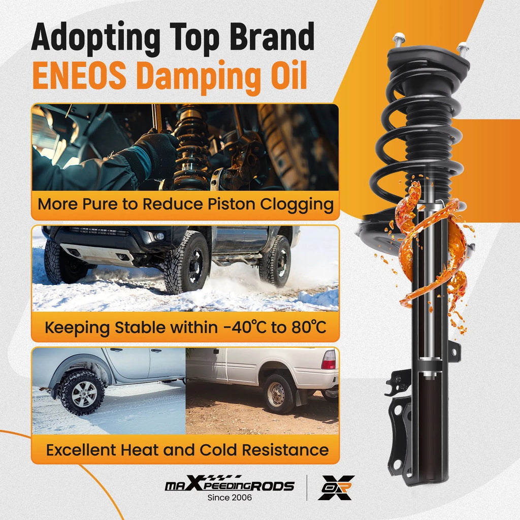 2X Rear Struts w/ Coil Spring Assembly for Toyota Highlander (2004–2007)