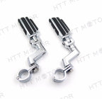 Flame Foot Peg Clamps 1.25" for Harley Sportster 883 1340 (1986–2023)