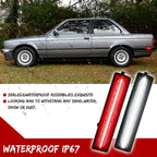 Set of 4 Clear Lens White & Red LED Side Marker Lights for BMW E30 E32 E34