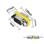 5Pcs DB9 D-SUB 9 Pin Male to Male Gender Changer Adapter