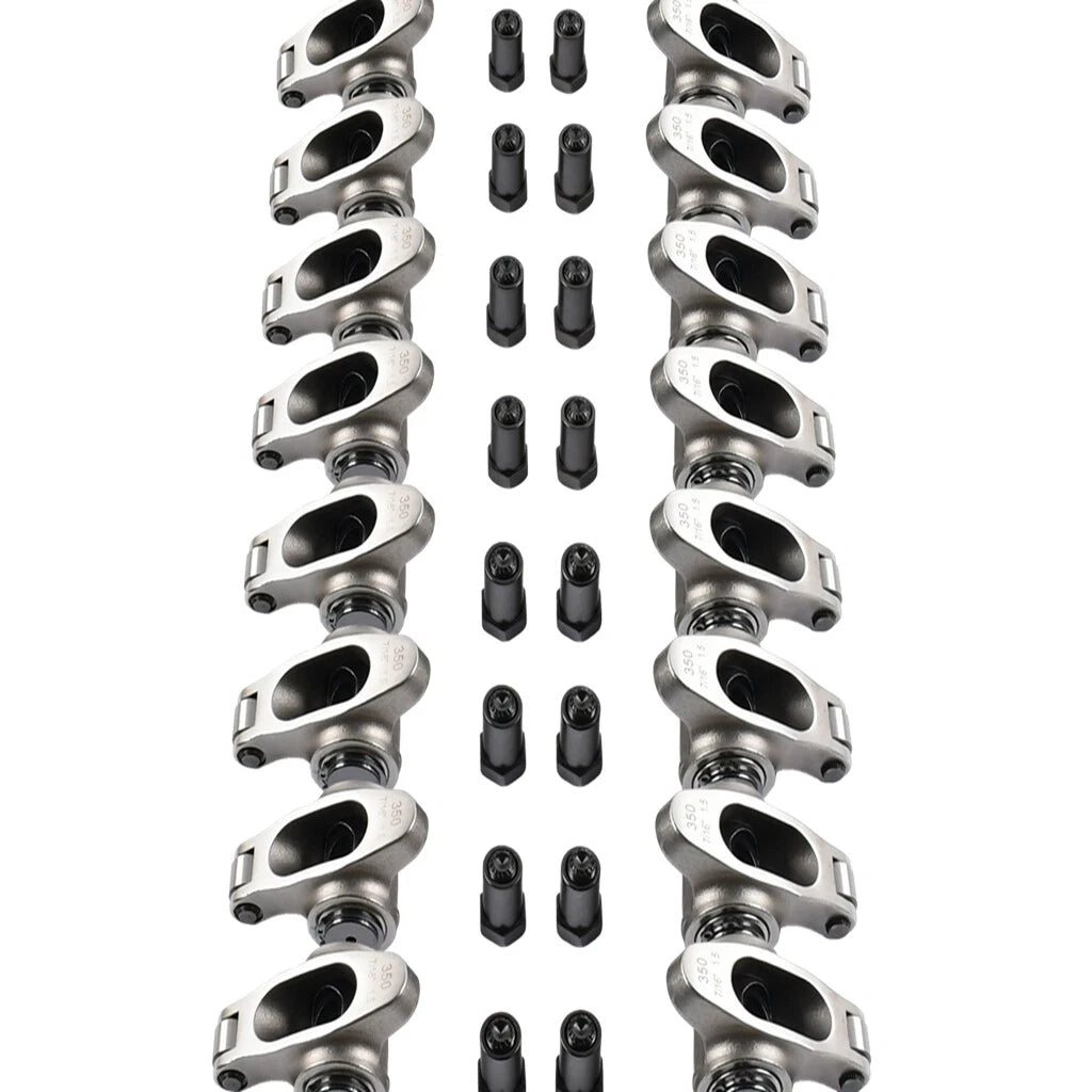 1.5 Ratio 7/16'' Stainless Steel Roller Rocker Arm Set for Chevy SBC 350 (1969–1995)