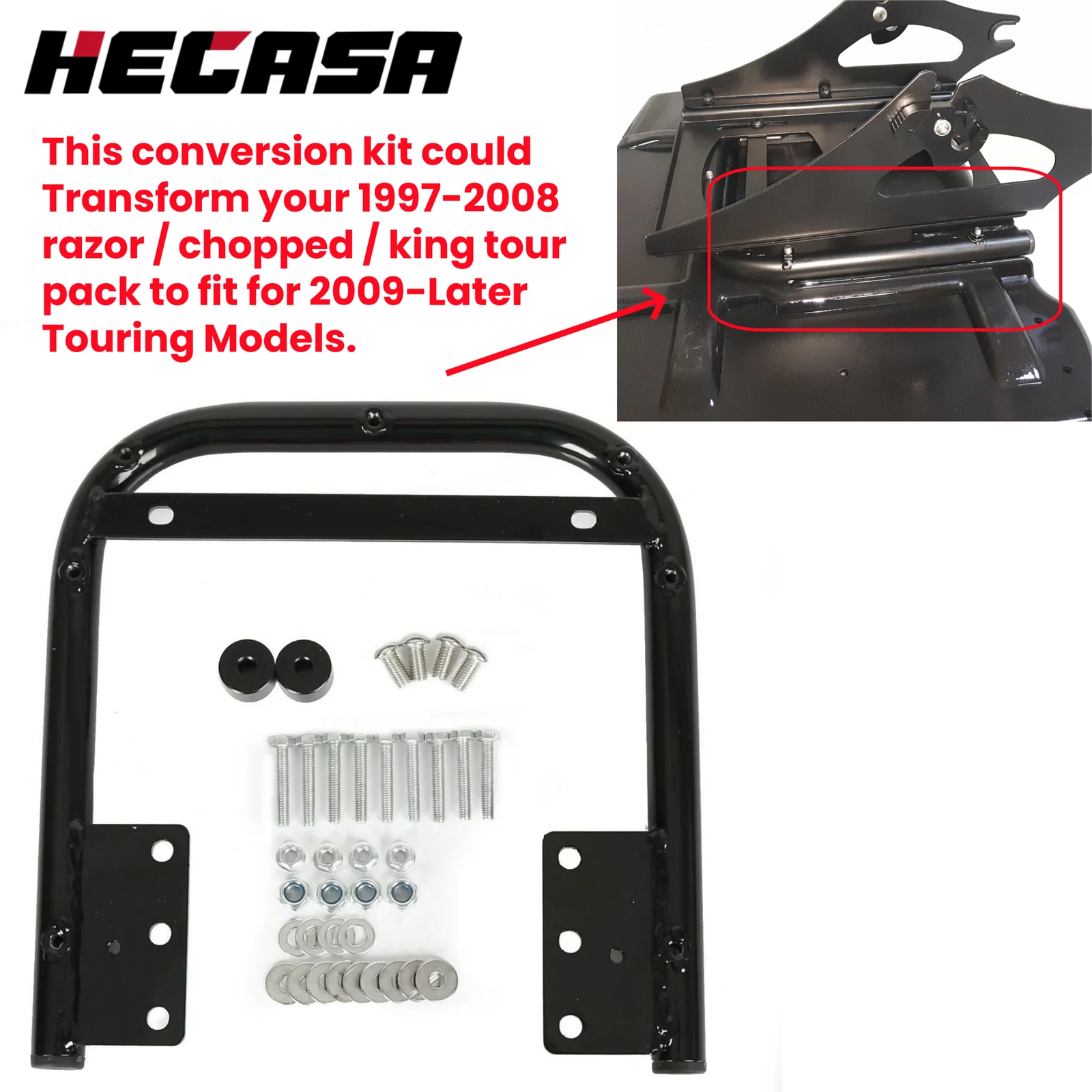 Trunk Conversion Mount Bracket for Harley Road King, Street Glide (2009–Present)