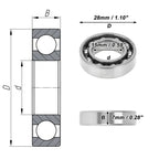 6902 Deep Groove Ball Bearing for Scooter Skateboard Wheel (P0 15x28x7mm)