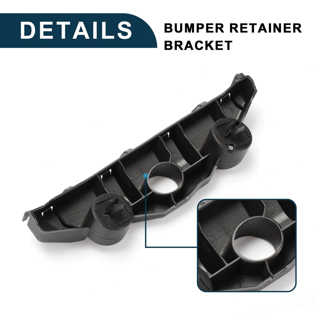 Left Front Bumper Retainer Bracket for Nissan Versa (2020–2022) ABS Black