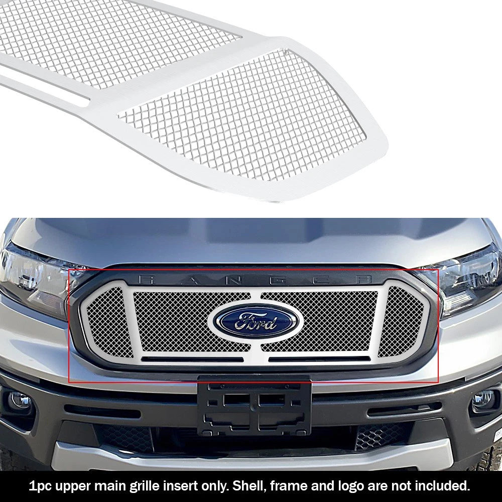 Stainless Steel Chrome Mesh Grille Insert for Ford Ranger (2019-2023)