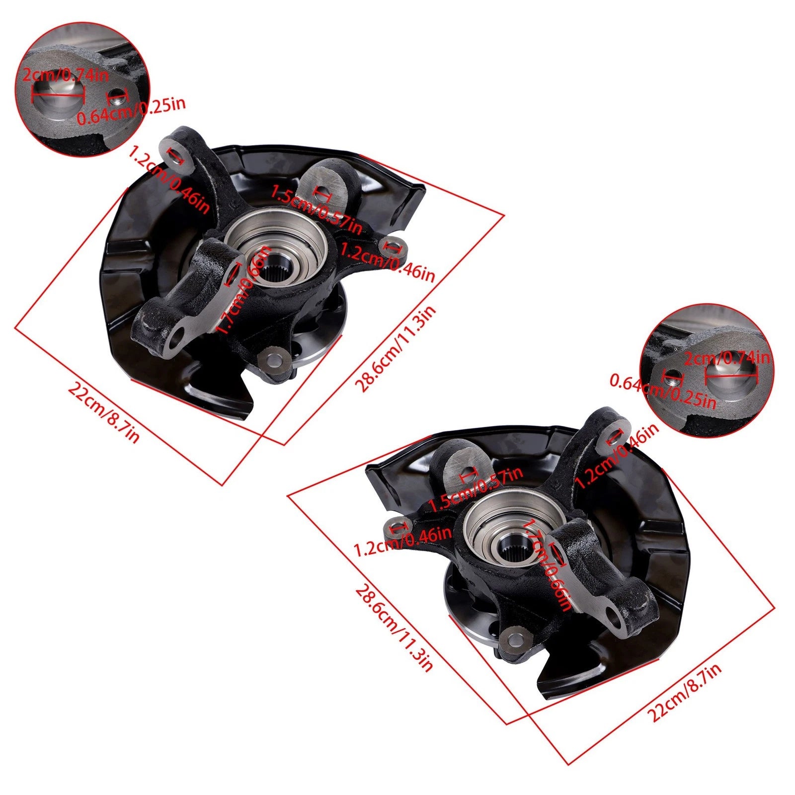 Front Steering Knuckle & Wheel Hub Bearing for Toyota Sienna (2010) 698-424