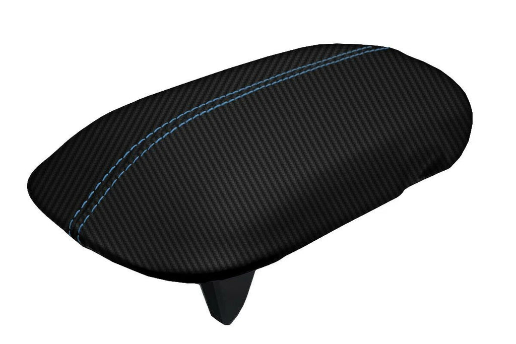 Carbon Fiber Console Lid Armrest Cover for Ford Mustang (2015–2020)