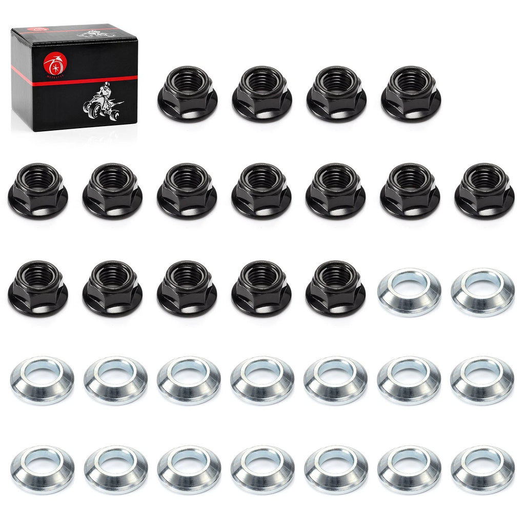 Stainless Steel Wheel Lug Flange Nuts for Yamaha Raptor 660R (2001–2005)