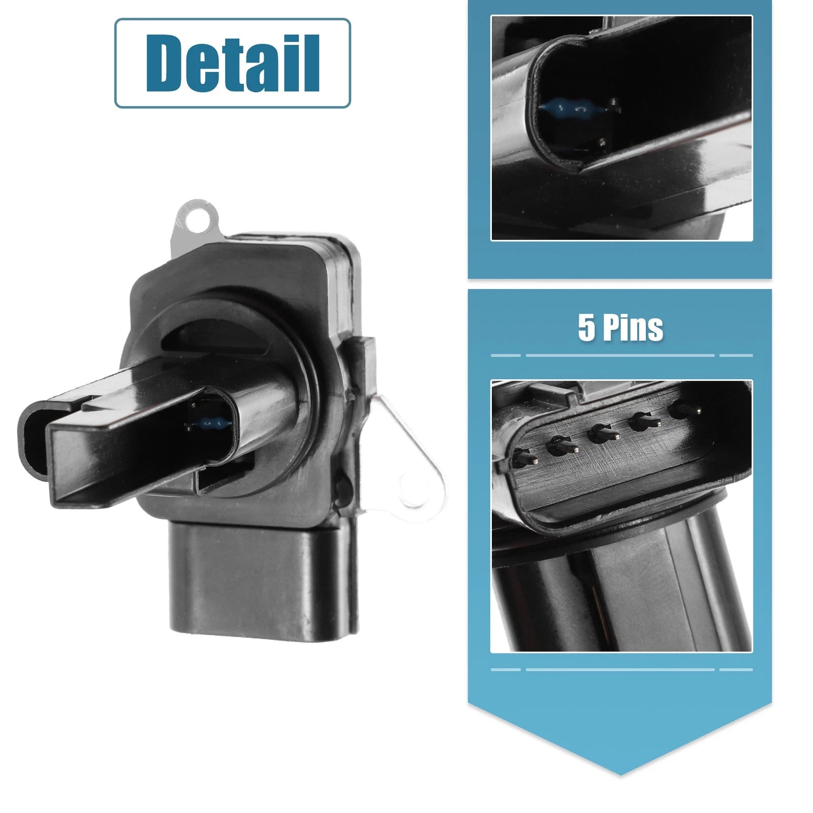 Mass Airflow Sensor for Honda Accord (2008–2012) 37980-R40-A01 5 Pins Black