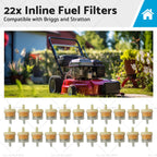 2X Inline Fuel Filters for Briggs and Stratton (16hp-24hp) 691035 493629