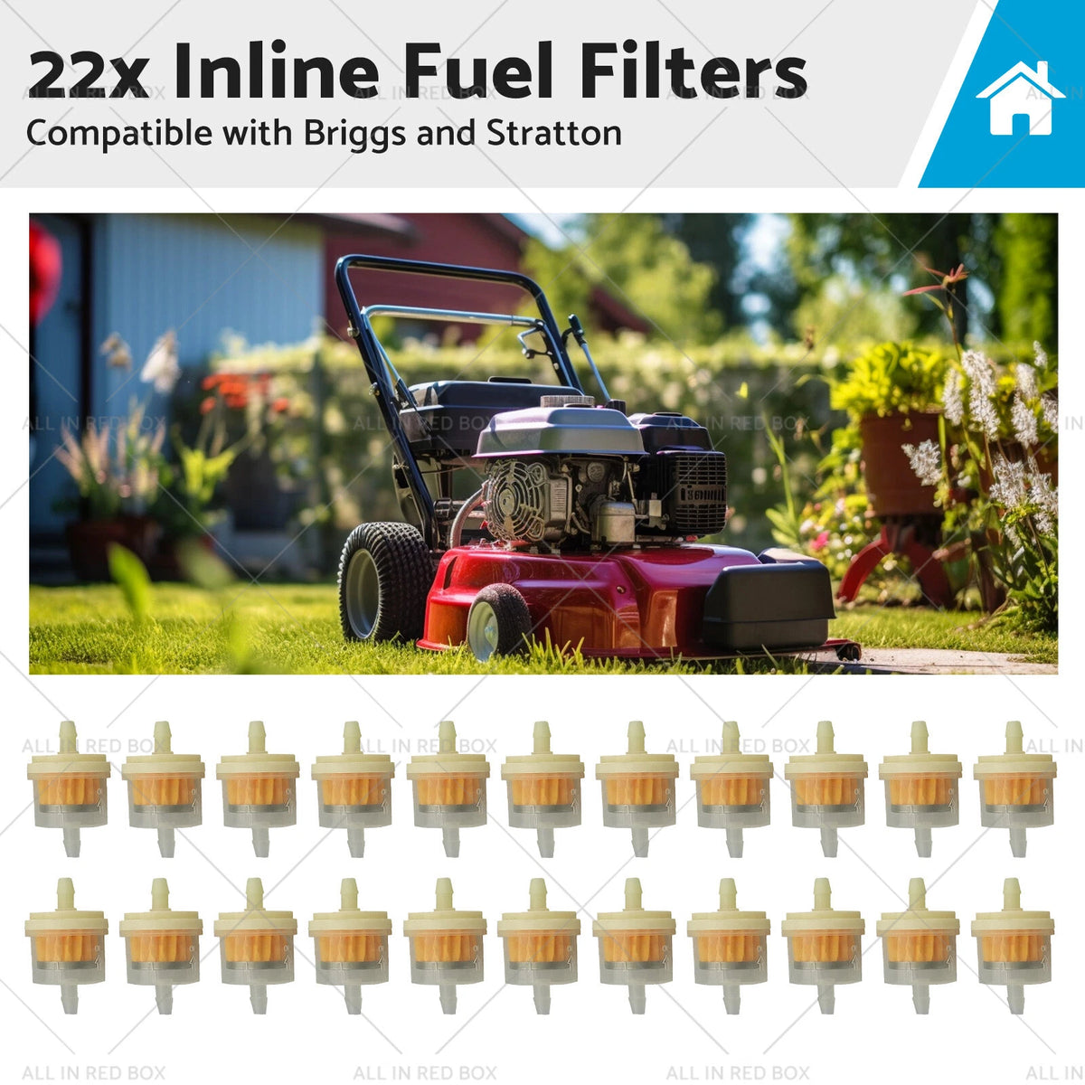 2X Inline Fuel Filters for Briggs and Stratton (16hp-24hp) 691035 493629