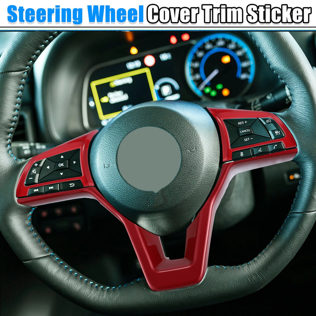 Red ABS Plastic Steering Wheel Cover Trim for Nissan Altima (2019–2022)