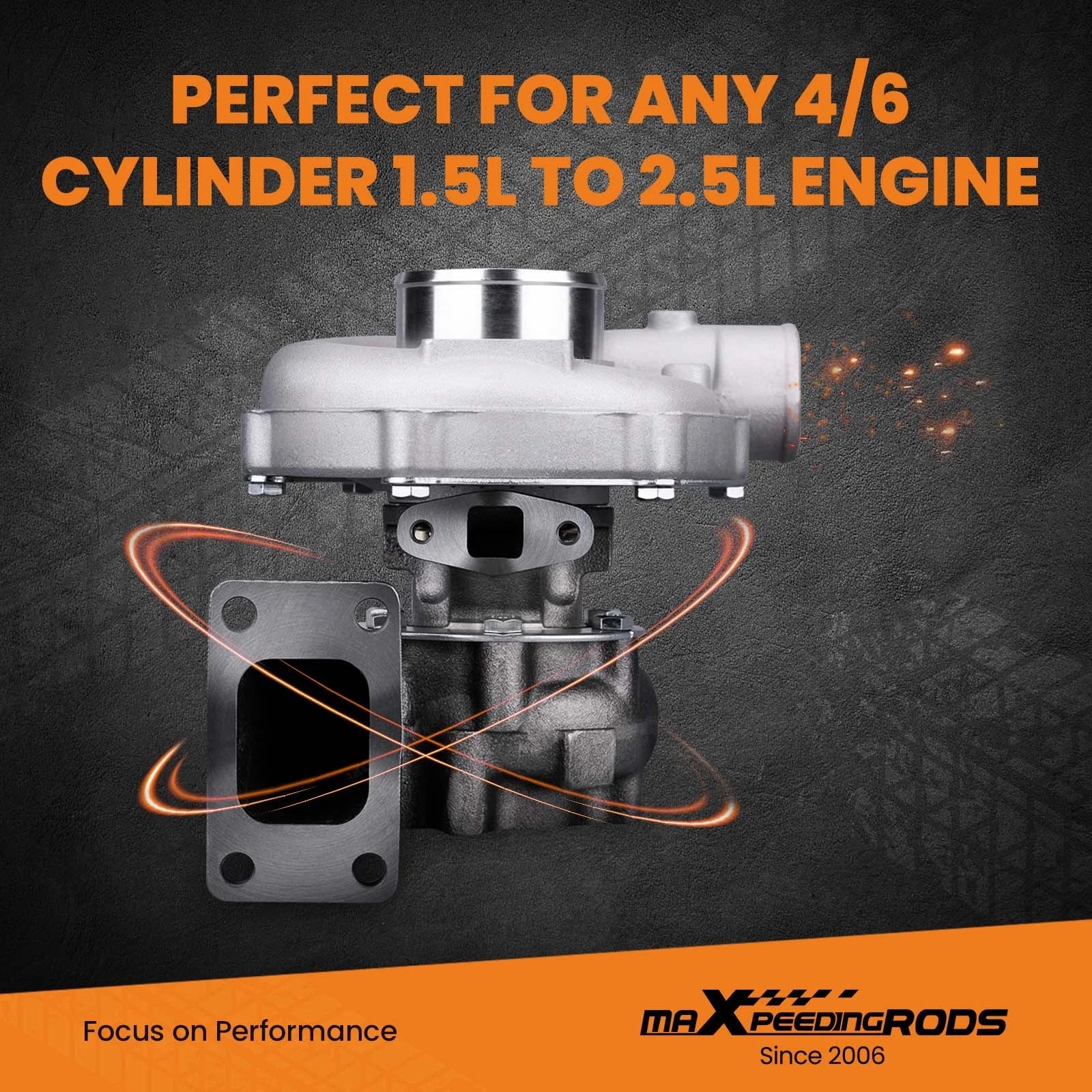 Universal Turbocharger T3/T4 for T04E (T3/T4) (0.50–0.63 A/R) for T3/T4 (2000–2000)