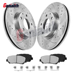 Front Drilled Rotors + Ceramic Brake Pads for Mazda CX-5 (2013–2017)