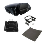 Black Razor Trunk Backrest Mount Rack Plate for Harley Road Glide (1997–2008)
