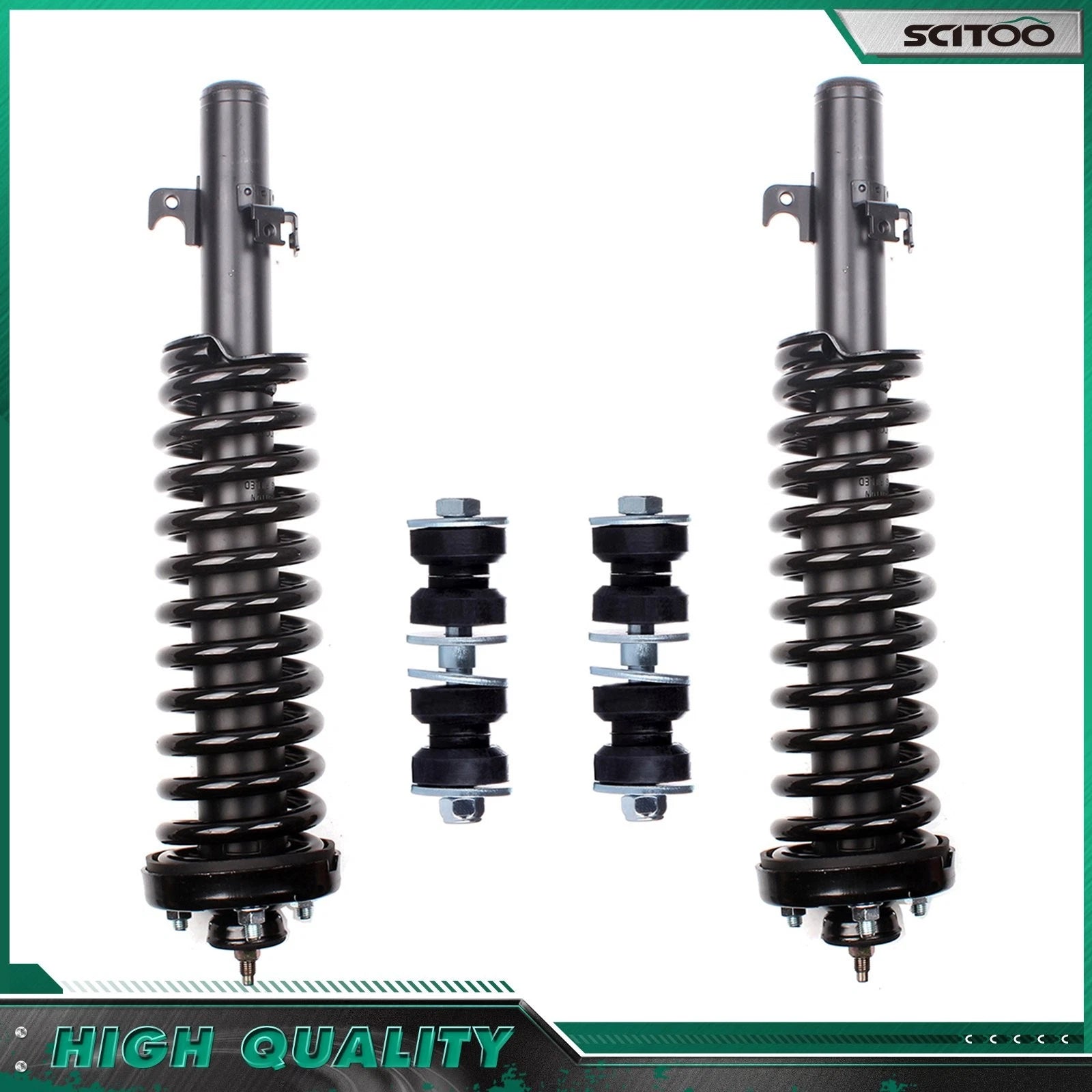Front Struts w/ Spring Stabilizer Bar Link Kit for Honda Accord (1994–1997)