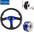 14" Steering Wheel with Quick Release & Hub Adapter 110H for Civic Integra (1992–2001)