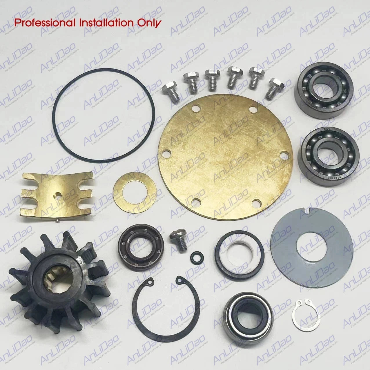 Impeller Water Pump Repair Kit for Northern Lights (25-12004, 25-12057, 25-15405)