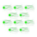 10Pcs TPE Glow Soft Bait for Fishing (River Lake Reservoir)