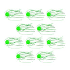 10Pcs TPE Glow Soft Bait for Fishing (River Lake Reservoir)