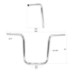 14" Rise 1 1/4" Ape Hanger Handlebar for Harley FLST FXST