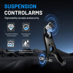 2x Front Lower Control Arms and Sway Bar Links for Toyota Sienna (2011–2013)