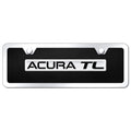 Chrome on Black Acrylic Mini License Plate Kit -Officially Licensed for Acura TL