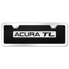 Chrome on Black Acrylic Mini License Plate Kit -Officially Licensed for Acura TL
