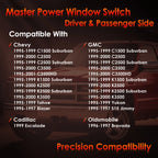 Master Power Window Switch for Chevy GMC C/K 1500-3500 (1988–1999)