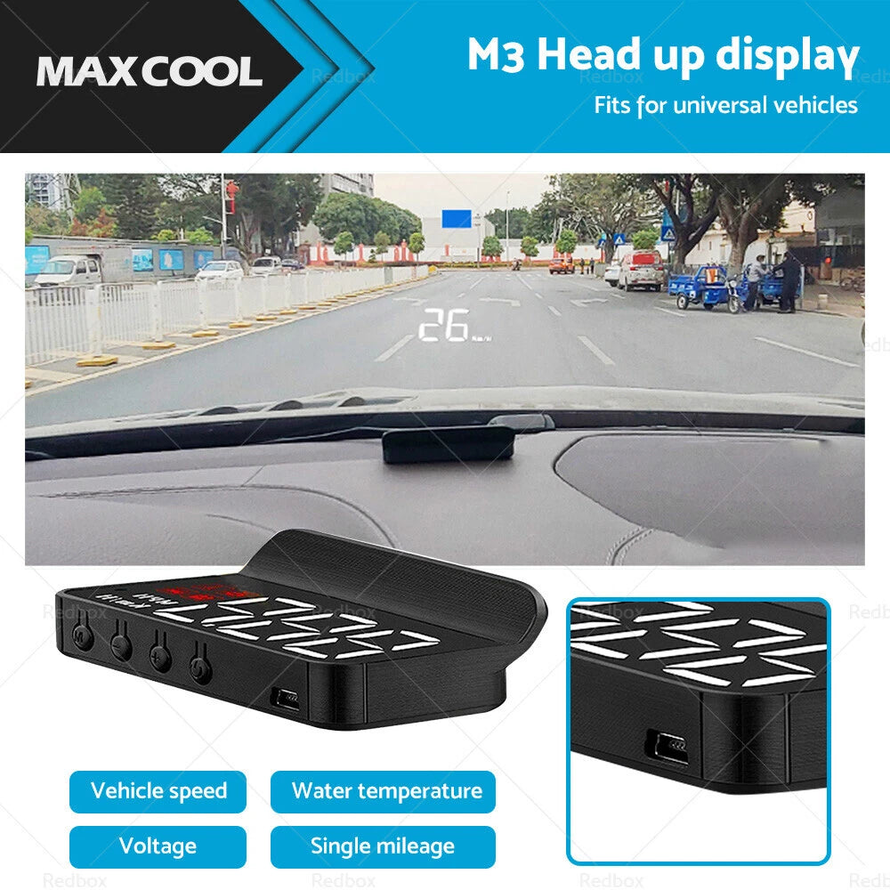 HUD GPS Speedometer Digital Display for OBD2 Cars (Universal)