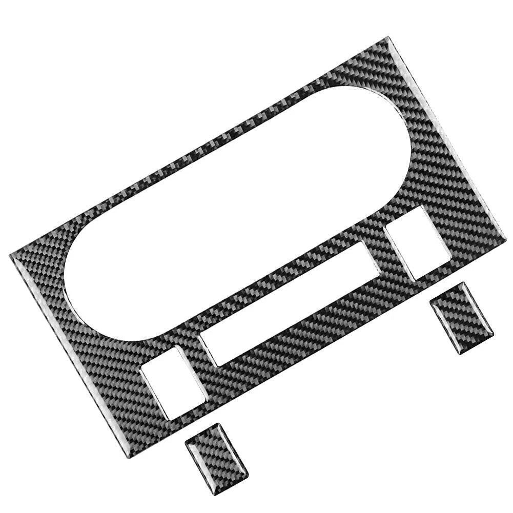 3 Pcs Carbon Fiber AC Panel Cover Trims for Dodge Challenger (2008–2014)