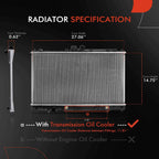 Radiator with Trans Oil Cooler for Mitsubishi Lancer (2002-2007)