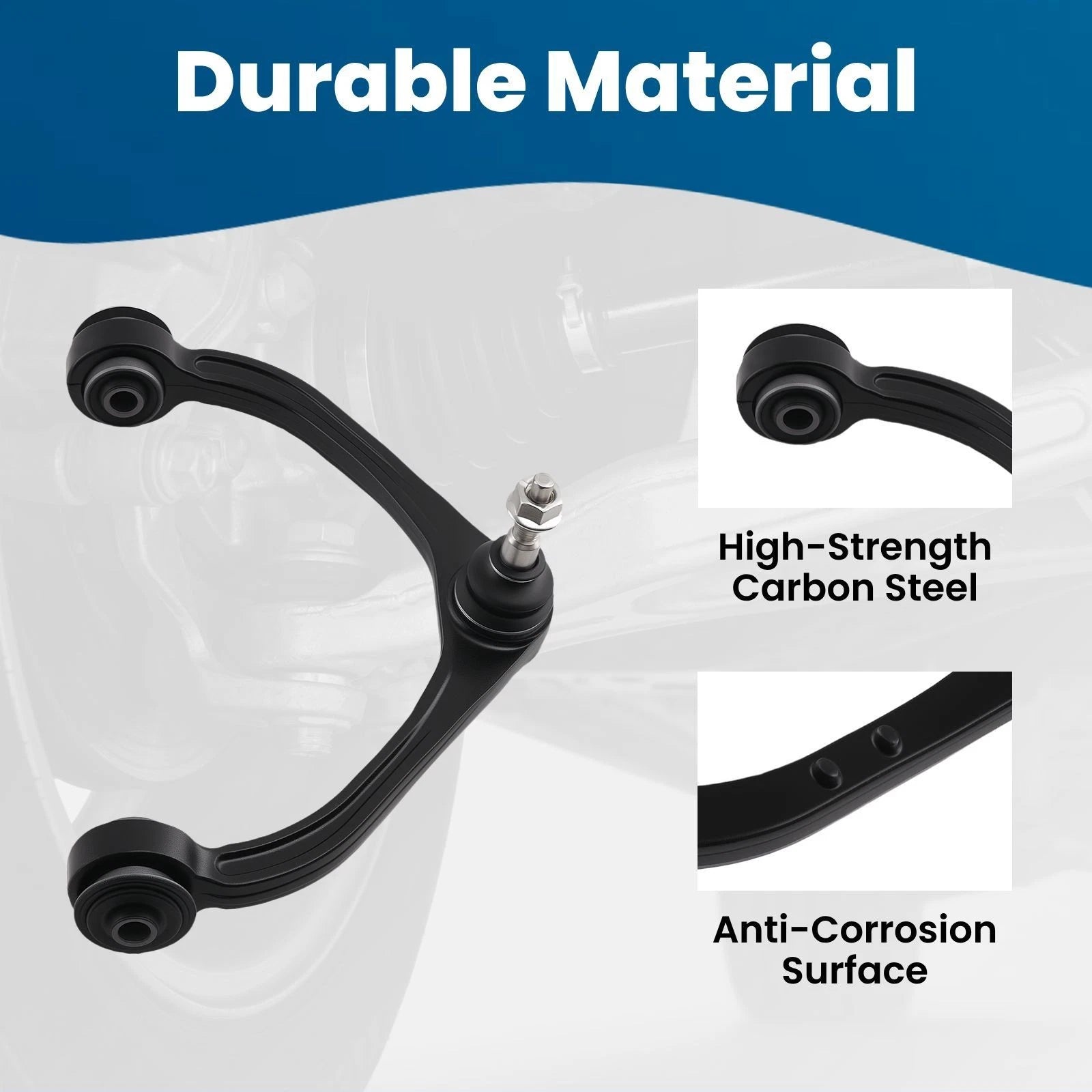 Set of 2 Front Upper Control Arms with Ball Joints for Dodge Dakota (2005-2010)
