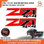 RED BLACK Z71 4x4 Side Body Rear Sticker Decal for Holden Colorado (03-11)
