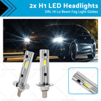 H1 LED Headlight Bulbs for (2002–2019) 13W 6000K